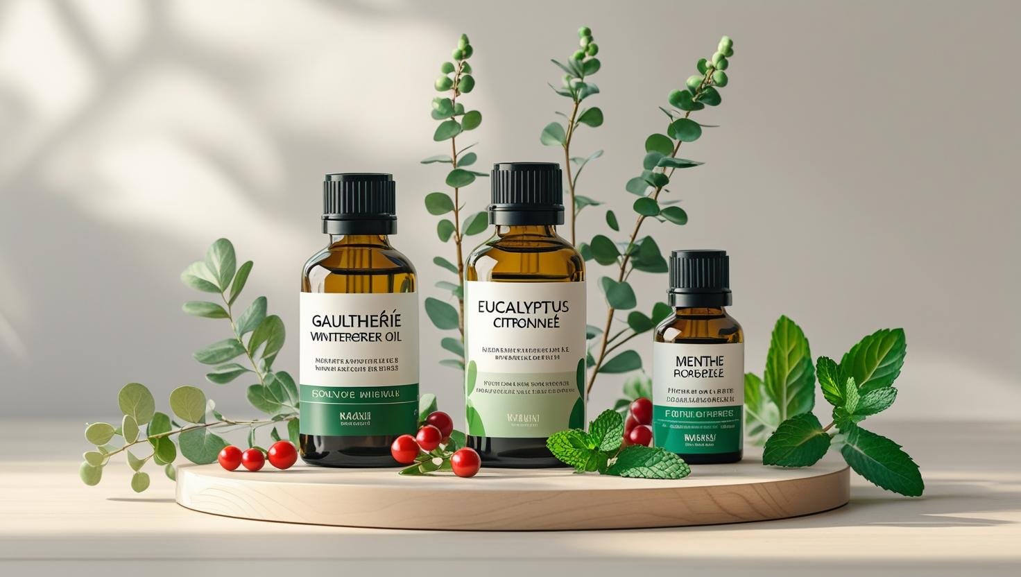 Planche botanique représentant la reine-des-prés, le saule blanc et la camomille, plantes médicinales utilisées en infusion comme remède de grand-mère contre la douleur d’une déchirure musculaire