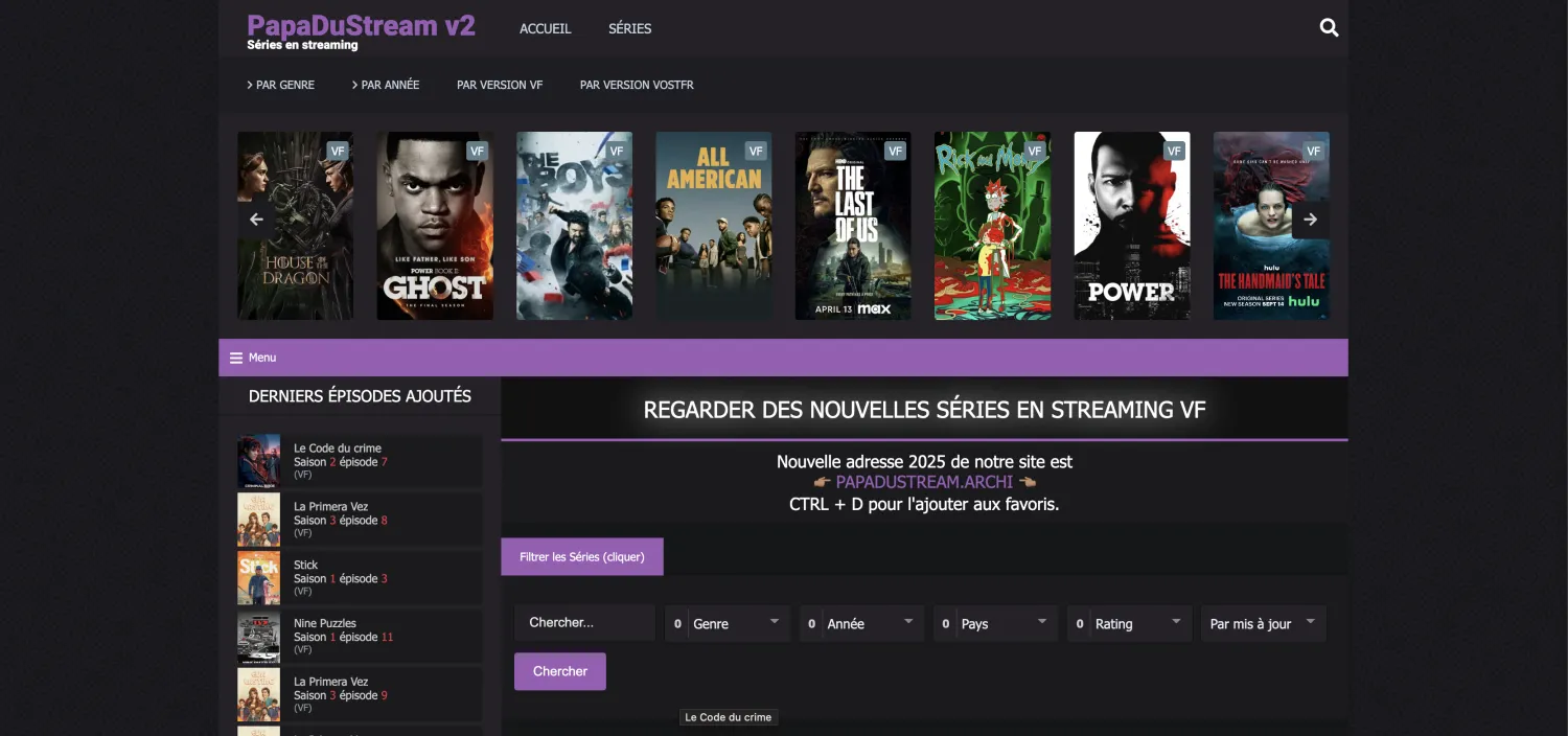 Papadustream 2025 : Adresse Officielle .archi Confirmée, Accès et Alternatives (Mise à Jour Juin 2025)