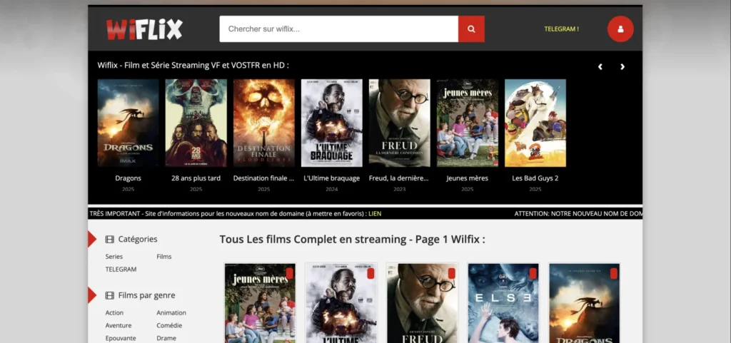 Wiflix Nouvelle Adresse Juin 2025 : Accès Officiel